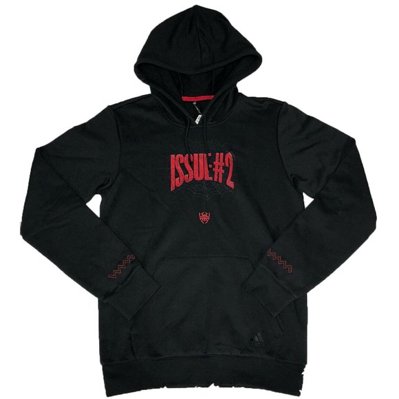 adidas DON Issue #2 Hoodie Sweatshirt Black Red - Picture 7 of 12